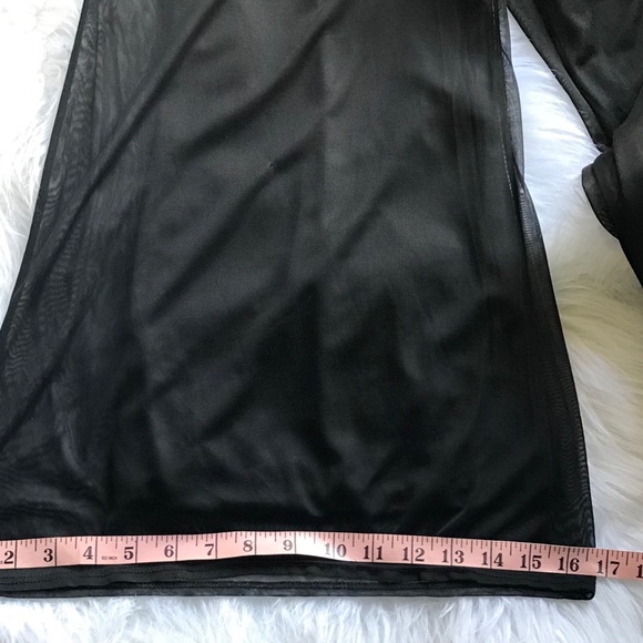 DRESS BARN Wide Leg Sheer Black Trouser Pants XS - Picture 5 of 7